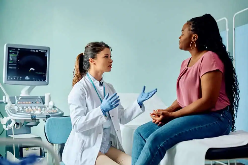 Woman have consultation about vaginal laxity Brentwood